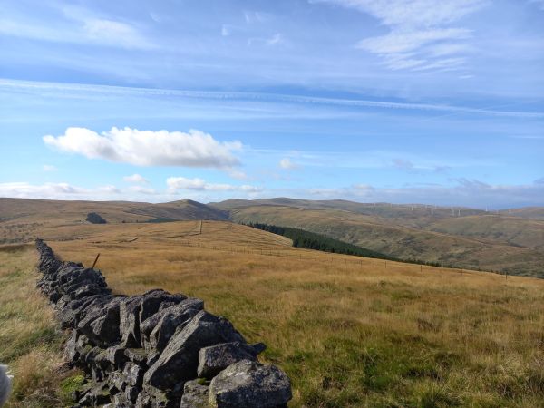 View west from Innerdownie